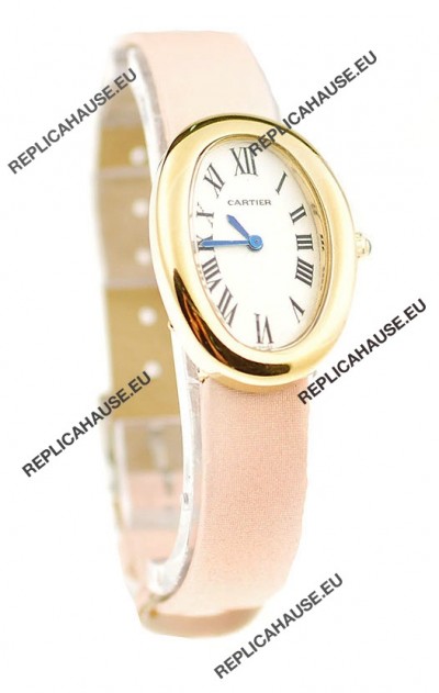Cartier Baignoire Ladies Japanese Replica Gold Watch