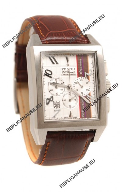 Zenith El Primero 40th Anniversary Chronograph Japanese Watch in White Dial