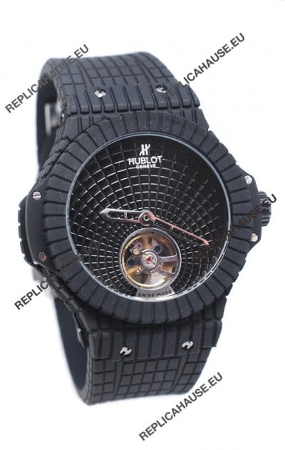 Hublot Black Caviar Tourbillon Japanese Replica Watch