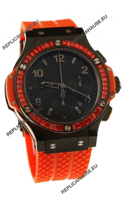 Hublot Black Big Bang Orange Tutti Fruitti Swiss Replica Watch