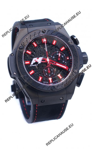 Hublot Big Bang F1 Edition King Power Swiss Replica Black Ceramic Watch