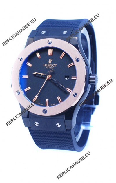 Hublot Classic Fusion Rose Gold Double Plated Bezel Watch