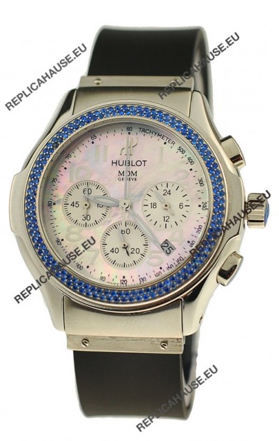 Hublot MDM Chronograph Swiss Replica Watch in Steel Case