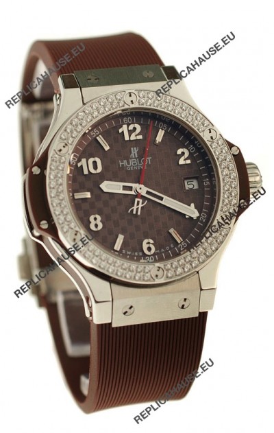 Hublot Big Bang King Cappuccino Diamonds Swiss Replica Quartz Watch