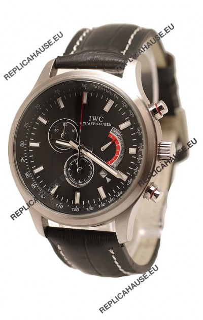 IWC Pilot Antoine de Saint Exupery Japanese Watch in Black Dial