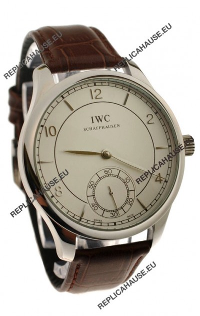 IWC Portugese Automatic Steel Watch in Brown Strap