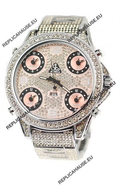 Jacob & Co Diamond Watch in Pink Subdials