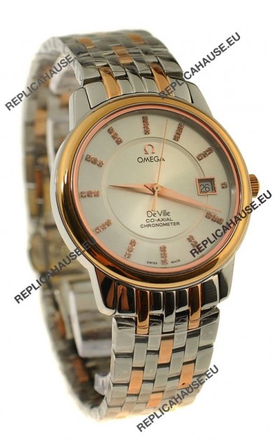Omega Co-Axial Deville Japanese Rose Gold Watch 