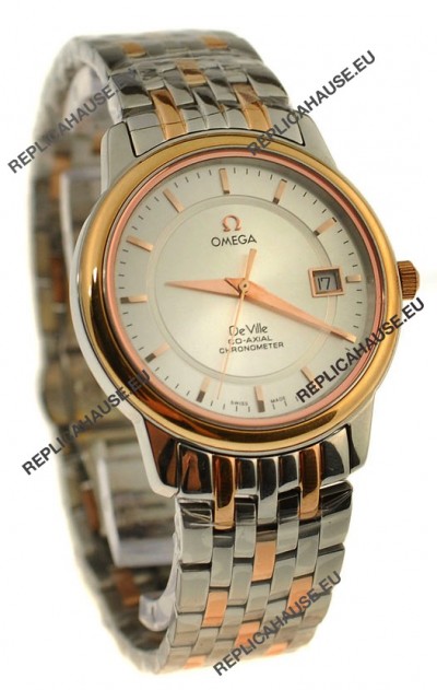 Omega Co-Axial Deville Japanese Rose Gold Watch in Rose Gold Stick Markers