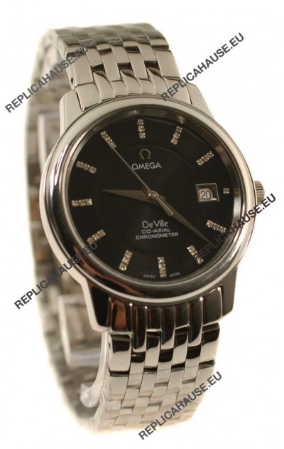 Omega Co-Axial Deville Japanese Steel Watch in Stick Markers