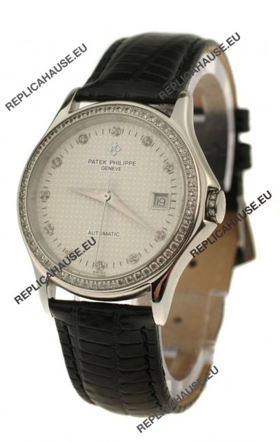 Patek Philippe Geneve Replica Watch in Diamond Bezel