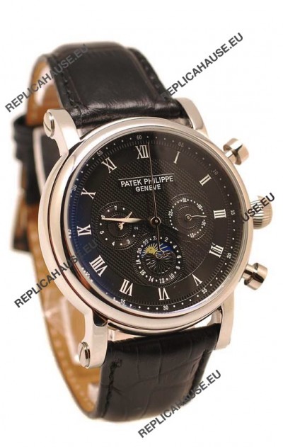 Patek Philippe Grand Complications Replica Watch in Black Dial