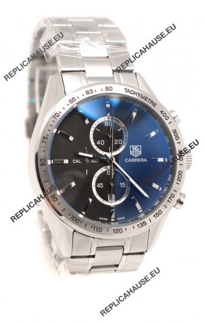 Tag Heuer Carrera Cal. 1887 Chronograph Japanese Watch in Black Dial