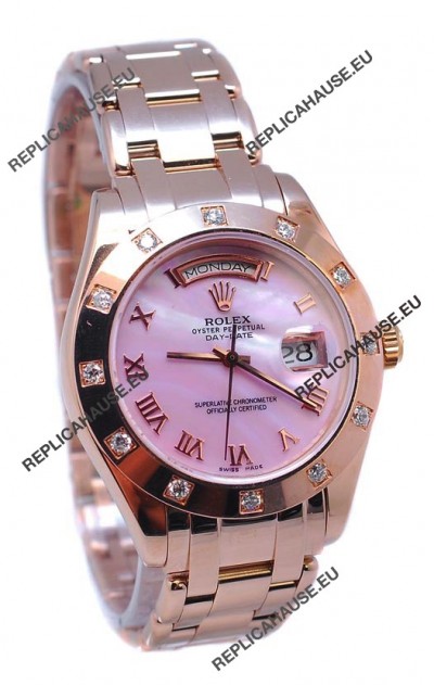 Rolex Day Date Pink Mother of Pearl Japanese Replica Watch