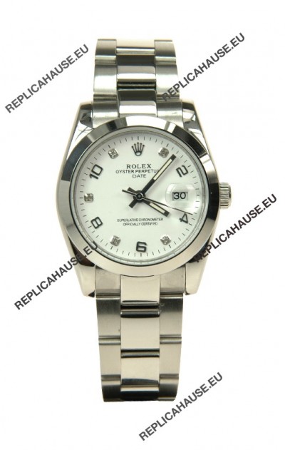 Rolex DateJust Mid-Sized Japanese Replica Silver Watch