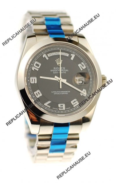 Rolex Day Date II Silver Japanese Replica Watch