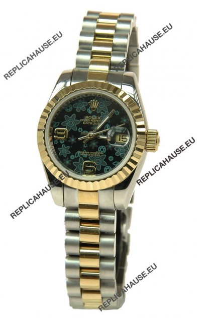 Rolex Floral Motif Datejust Ladies Replica Watch