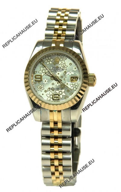 Rolex Floral Motif Datejust Ladies Replica Watch