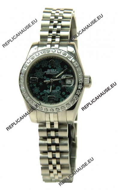 Rolex Floral Motif Datejust Ladies Replica Watch