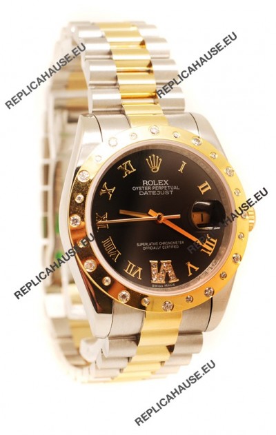 Rolex DateJust Mid-Sized Gold Japanese Replica Watch 