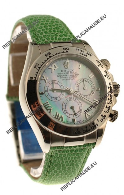 Rolex Daytona Cosmograph Swiss Replica Watch in Green Pearl Dial