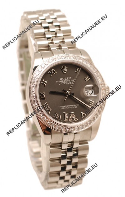 Rolex Oyster Perpetual Datejust Diamonds VI Japanese Replica Watch -36MM