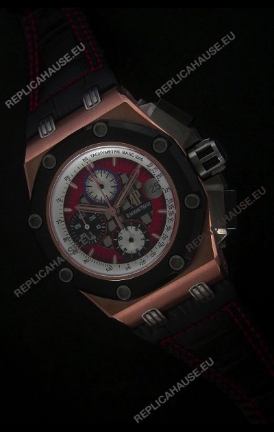 Audemars Piguet Royal Oak Offshore Rubens Barrichello Pink Gold Watch - Secs hand 12 O clock