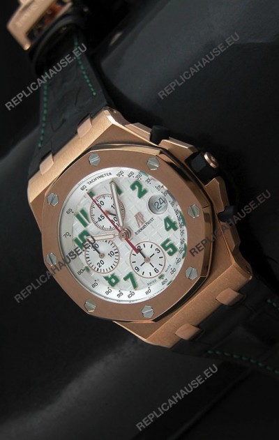 Audemars Piguet Royal Oak Offshore Pride of Mexico Swiss Watch - Secs hands at 12 O'Clock
