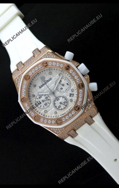 Audemars Piguet Royal Oak Ladies Alinghi Limited Edition Japanese Watch in White