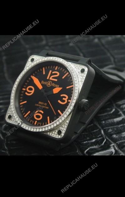 Bell and Ross BR01 92 Swiss Watch with Diamonds Bezel