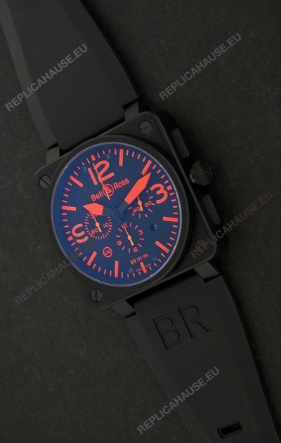 Bell and Ross BR01-94 7750 Swiss Watch in Red Markings