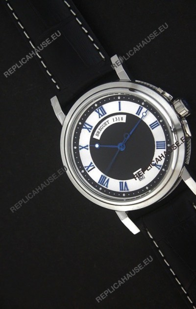 Breguet De La Marine Swiss Replica Watch in Black & White Dial