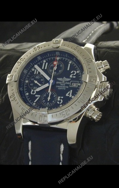 Breitling Skyland Swiss Replica Watch in Blue Dial