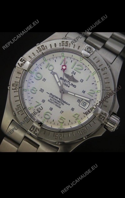 Breitling Superocean Swiss Replica Watch in White Dial