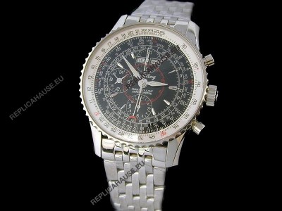 Breitling Navitimer World Swiss Replica Watch in Black Dial