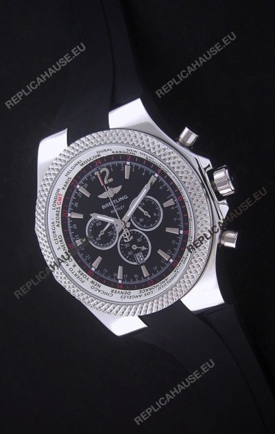 Breitling Bentley Chronograph Japanese Replica Watch in Black Dial
