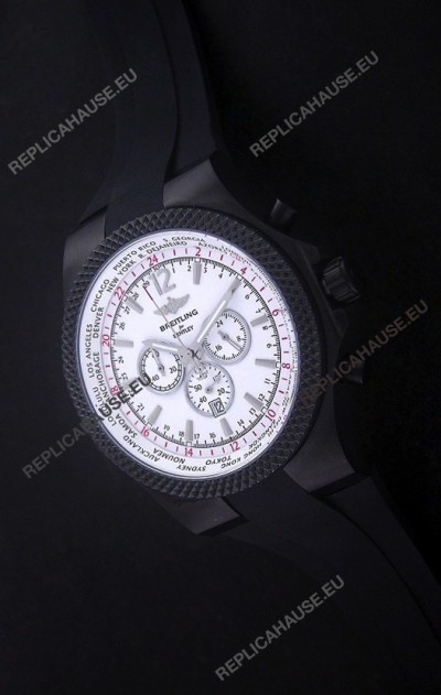 Breitling Bentley PVD Japanese Replica Watch in White Dial