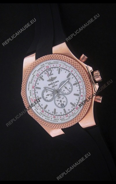 Breitling Bentley Chronograph Japanese Replica Watch in White Dial