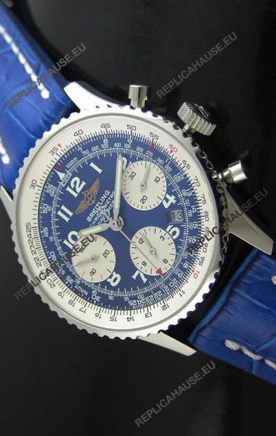 Breitling Navitimer Swiss Replica Watch in Blue Dial- Mirror Replica Watch