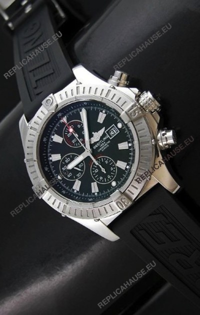 Breitling Super Avenger Swiss Watch in Black Dial - Ultimate Mirror Replica 
