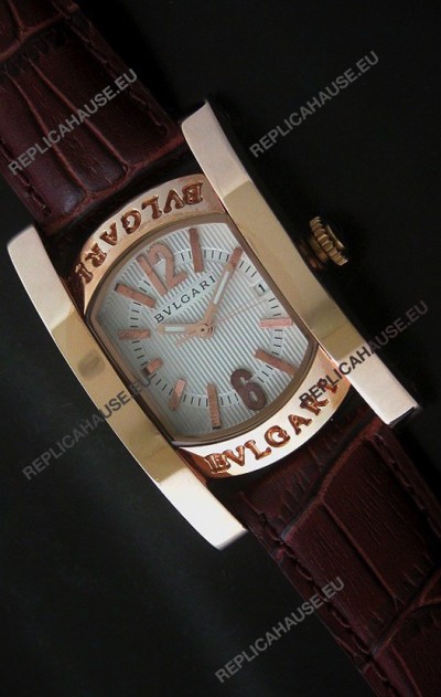 Bvlgari Assioma Japanese Replica Quartz Watch in White Dial