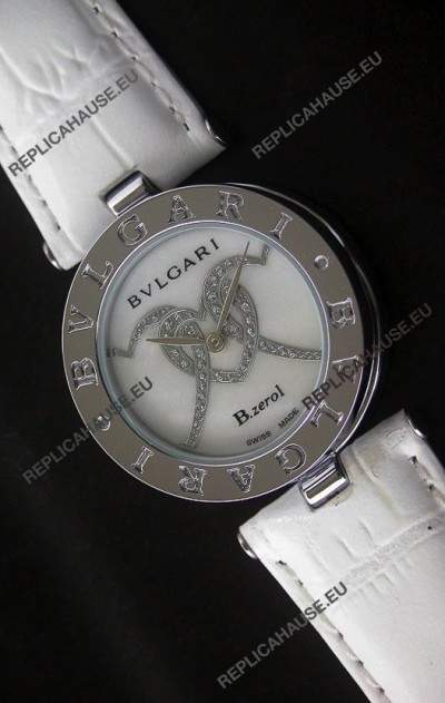 Bvlgari B.zerol Japanese Replica Quartz Watch in White Dial