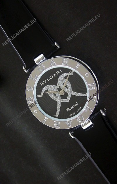 Bvlgari B.zerol Japanese Replica Quartz Watch in Black Dial