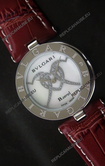 Bvlgari B.zerol Japanese Replica Quartz Watch in White Dial