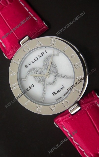 Bvlgari B.zerol Japanese Replica Quartz Watch in White Dial