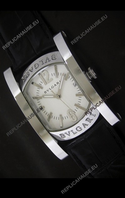 Bvlgari Assioma Japanese Replica Quartz Watch in White Dial