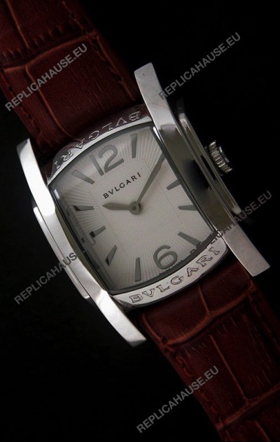 Bvlgari Assioma Japanese Replica Quartz Watch in White Dial