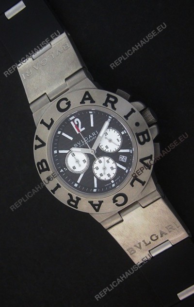 Bvlgari Diagono Titanium Japanese Replica Quartz Watch