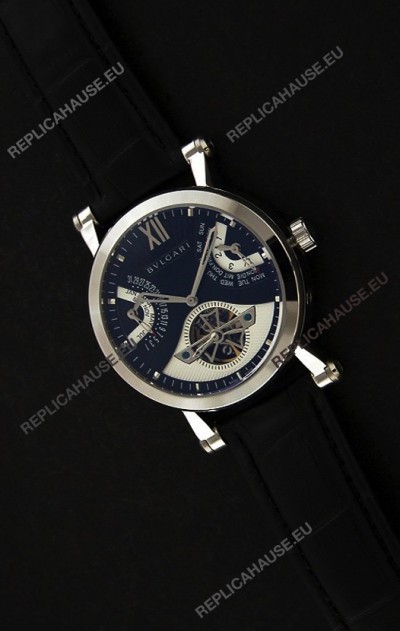 Bvlgari Sotirio Japanese Replica Automatic Watch in Blue Dial