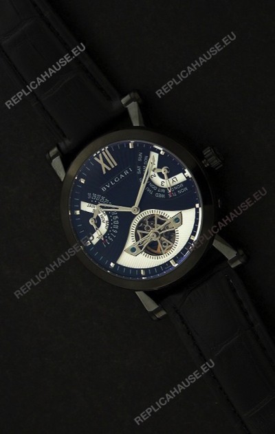 Bvlgari Sotirio Japanese Replica Automatic Watch in Blue Dial